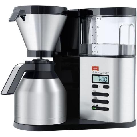 MELITTA 1012-06 Cafetière Aroma Elegance Therm DeLuxe 1012-06 Noir/Acier brossé