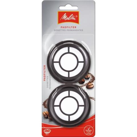 MELITTA - 2 Dosettes Permanentes Rechargeables - Adapté aux Machines Senseo - Noir MELITTA - 2 Dosettes Permanentes Rechargeables - Adapté aux Machines Senseo - Noir