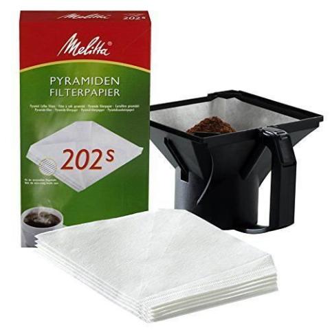 Melitta 4024472145768 - COMMUTATEUR KVM - papier filtre 202 S Pyramide Blanc (Lot de 100)