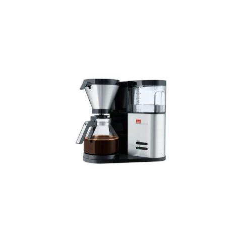 Melitta - Aroma Elegance Argent 1012-01 - Comptoir - Machine à café filtre - 1,25 l - Café moulu - 1000 w - Acier inoxydable (1012-01)