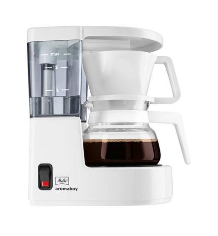 Melitta Cafetière à Filtre avec Verseuse en Verre, Pour 2 Tasses de Café, Aromaboy, Blanc, 1015-01 Melitta Cafetière à Filtre avec Verseuse en Verre, Pour 2 Tasses de Café, Aromaboy, Blanc, 1015-01