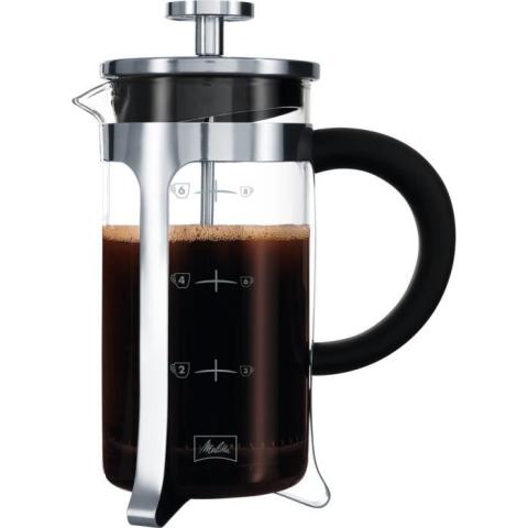 MELITTA Cafetière à piston Premium en verre et inox 8 tasses MELITTA Cafetière à piston Premium en verre et inox 8 tasses