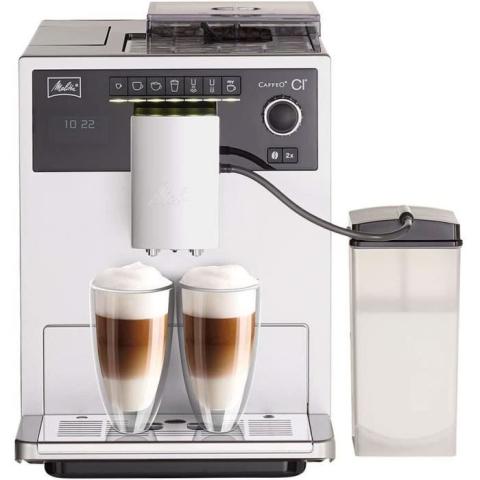 Melitta Caffeo CI, Argent, E970-101, Machine a Cafe, Expresso et Boissons Chaudes Automatique avec Broyeur a Grains, Fonction