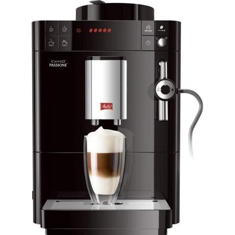 Melitta Caffeo Passione, Noir, F53/0-102, Machine a Cafe et Boissons Chaudes Automatique, Auto-Cappuccinatore