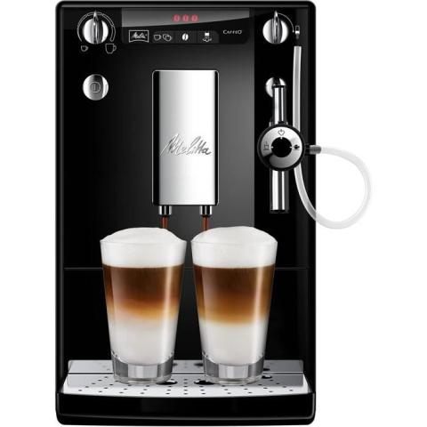 Melitta Caffeo Solo & Perfect Milk, Noir/Argent, E957-101, Machine a Cafe et Expresso Automatique avec Broyeur a Grains, Auto