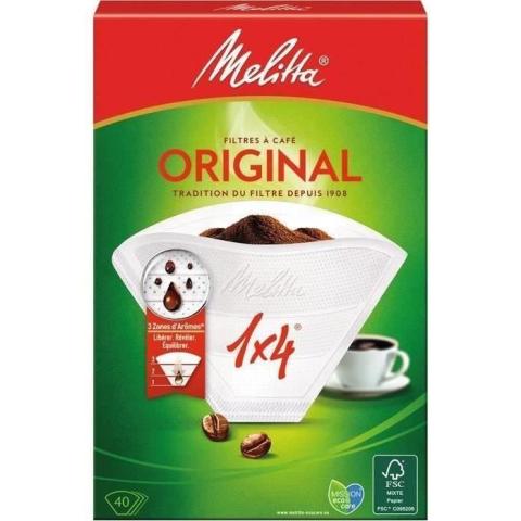 MELITTA Filtre à café cornet Original en papier 1x4 - x40 MELITTA Filtre à café cornet Original en papier 1x4 - x40