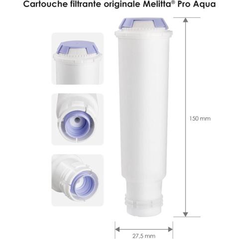 Melitta - Filtre ProAqua (154 x 44 x 44 mm) pour machine à café Krups, Nivona - 6778754