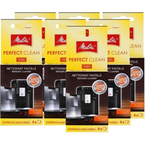 Melitta - Lot De 7 Boites De Pastilles De Nettoyage Perfect Clan 4x1.8 Gr D'Origine (6762481) Cafetière, Machine À Café