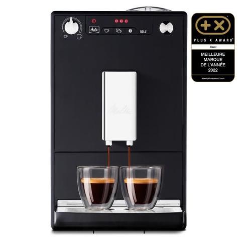 Melitta - Machine à Café à Grain Solo® Noire - Machine Expresso Automatique Broyeur à Grains avec Système d'Extraction Arômes