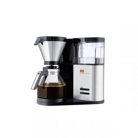 Melitta MELITTA 1012-01 Cafetiere filtre Aroma Elegance Glass Basis - Noir/ Acier brossé