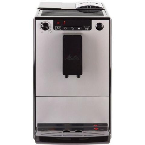 Melitta MELITTA E950-666 - Cafetiere automatique Solo Pure Argent - 1400W - 3 reglages dintensite - Reservoir a grains 125g