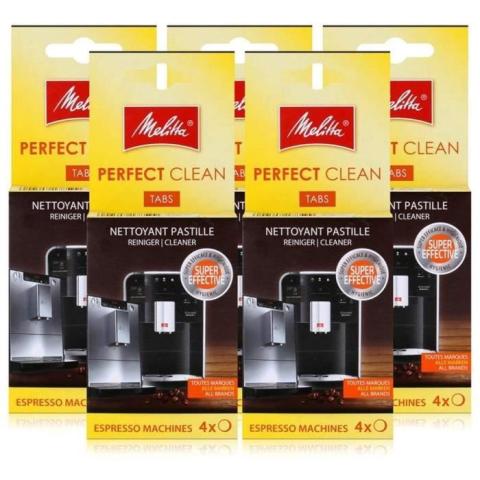 Melitta Perfect Clean 4 tablettes de nettoyage pour machines à expresso 4 x 1,8 g (lot de 5)428 Melitta Perfect Clean 4 tablettes de nettoyage pour machines à expresso 4 x 1,8 g (lot de 5)428