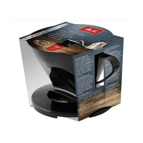 Melitta - Porte-filtre, Pour Filtre à Café 1x2, Compatible avec 1 Verseuse ou 2 Tasses, Plastique, Pour Over, Noir