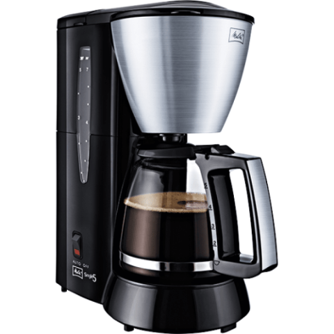 Melitta Single 5 Cafetière Electrique 600W 1.2L 5 Tasses Chauffe Tasses Arrêt Automatique Acier Brossé Noir Melitta Single 5 Cafetière Electrique 600W 1.2L 5 Tasses Chauffe Tasses Arrêt Automatique Acier Brossé Noir