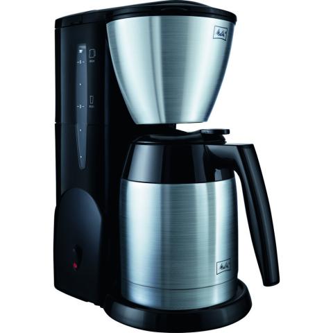 Melitta SINGLE FIVE THERM MUG NOIR/ACIER BROSSÉ Plastique Noir, Acier