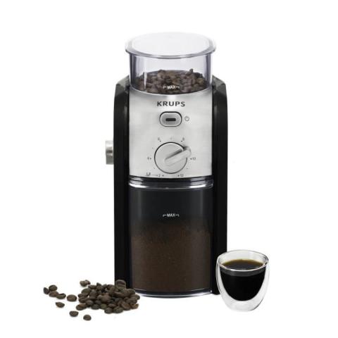 Moulin à café électrique KRUPS GVX242 - Noir métal - 17 niveaux de réglages - 2 à 14 tasses Moulin à café électrique KRUPS GVX242 - Noir métal - 17 niveaux de réglages - 2 à 14 tasses
