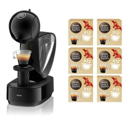 Nescafé Dolce Gusto Infinissima YY5056FD Noir + 6 boites de café bio, Offre antigaspillage - Krups Nescafé Dolce Gusto Infinissima YY5056FD Noir + 6 boites de café bio, Offre antigaspillage - Krups