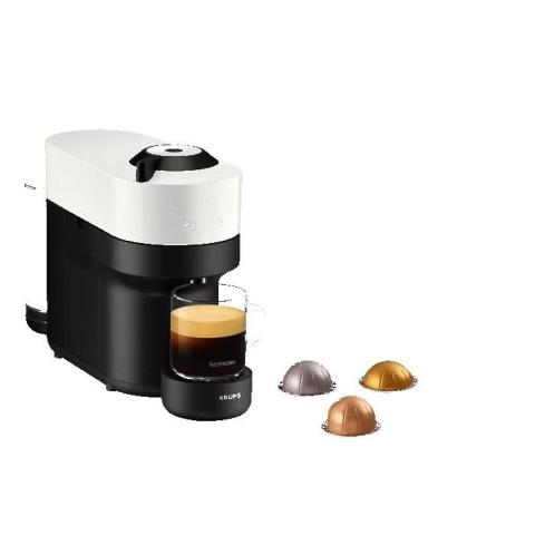 Nespresso Krups Cafetière à Capsules Vertuo POP Blanche YY4889FD Nespresso Krups Cafetière à Capsules Vertuo POP Blanche YY4889FD