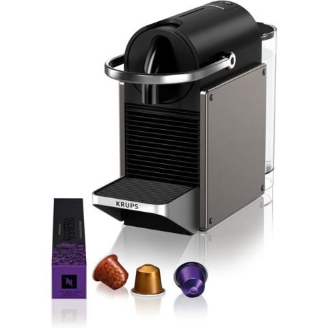 Nespresso Pixie Titane-Machine À Café Compacte & Kit De Bienvenue Nespresso Pixie Titane-Machine À Café Compacte & Kit De Bienvenue