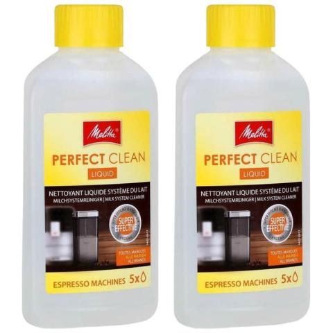 Nettoyant liquide pour machine à café - Melitta - Perfect Clean - Circuit lait - Lot de 2 x 250ml Nettoyant liquide pour machine à café - Melitta - Perfect Clean - Circuit lait - Lot de 2 x 250ml