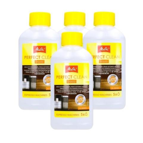 Nettoyeur de modules de lait pour cafetières 4 pièces Melitta 202034 250ml  Melitta Perfect Clean Liquid
