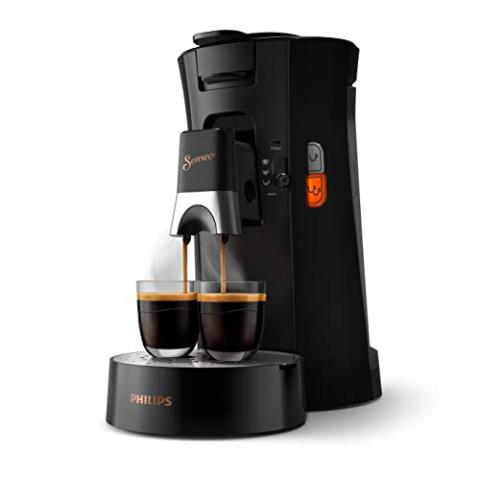 Philips Senseo Select CSA240/60 Machine à café à dosettes – Sélection de l'épaisseur du café Plus, fonction mémo, en plastique recyclé, noir Philips Senseo Select CSA240/60 Machine à café à dosettes – Sélection de l'épaisseur du café Plus, fonction mémo, en plastique recyclé, noir