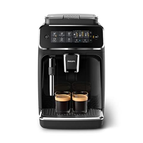 Philips Série 3200 Machine Expresso - Café à Grain - Mousseur à Lait Classique, 4 Spécialités de Café, Écran Tactile Intuitif, Noir Brillant (EP3221/40) Philips Série 3200 Machine Expresso - Café à Grain - Mousseur à Lait Classique, 4 Spécialités de Café, Écran Tactile Intuitif, Noir Brillant (EP3221/40)
