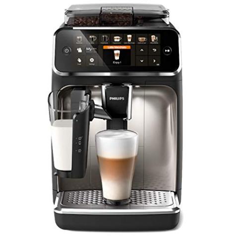 Philips Série 5400 Machine Expresso - Café à Grain - LatteGo Mousseur à Lait, 12 Spécialités de Café, Affichage Intuitif, 4 Profils Utilisateur, Chrome (EP5447/90) Philips Série 5400 Machine Expresso - Café à Grain - LatteGo Mousseur à Lait, 12 Spécialités de Café, Affichage Intuitif, 4 Profils Utilisateur, Chrome (EP5447/90)
