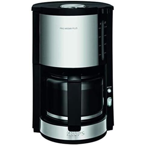 Proaroma Plus - Machine À Café (freestanding, Filter Coffee Machine, 1.25 L, 1100 W, Black, Stainless Steel, Transparent) - Krups