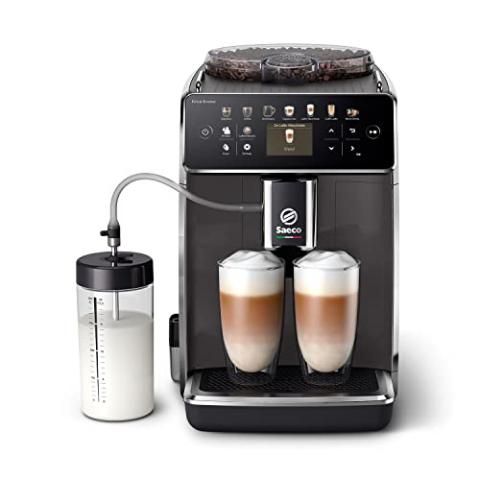 Saeco GranAroma Machine Expresso - Café à Grain - 14 Spécialités de Café, Écran Couleur Intuitif, 4 Profils Utilisateur, Broyeur en Céramique (SM6580/10) Saeco GranAroma Machine Expresso - Café à Grain - 14 Spécialités de Café, Écran Couleur Intuitif, 4 Profils Utilisateur, Broyeur en Céramique (SM6580/10)