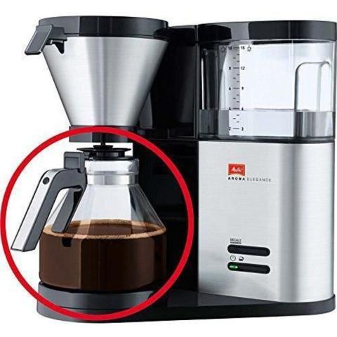 Verseuse à Café - Melitta - Aroma Elegance - 10 Tasses - Noir/Acier Brossé - 21x156x163 cm