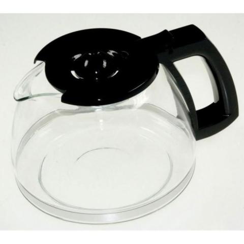 Verseuse en verre - MELITTA - Easy Top - Noir - Compatible café moulu - Couvercle noir