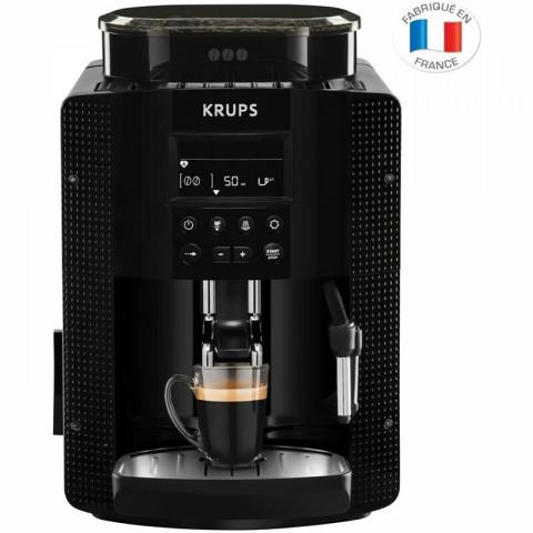 YY8135FD Essential Machine a café, Broyeur a grain, Cafetiere expresso, Buse vapeur, Cappuccino, Fabriqué en France, Noire - Krups YY8135FD Essential Machine a café, Broyeur a grain, Cafetiere expresso, Buse vapeur, Cappuccino, Fabriqué en France, Noire - Krups